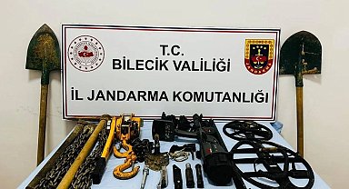 Bilecik Osmaneli'de kaçak kazı operasyonu!