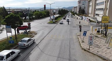 Bilecik'te dron destekli trafik denetimi