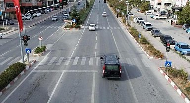 Bilecik'te drone destekli trafik denetimi