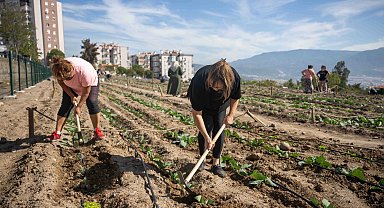 Bornova'da bostanlar kadınların emeğiyle yeşeriyor