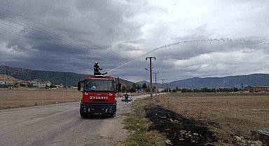 Bucak'ta arazi yangını