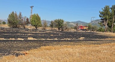Bucak'ta arazide çıkan yangın itfaiye ekiplerince söndürüldü