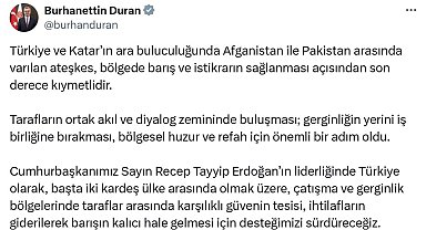 Burhanettin Duran'dan Afganistan-Pakistan ateşkesi açıklaması