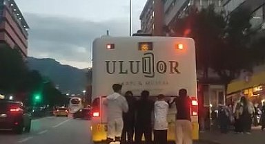 Bursa'da gençlerin tehlikeli yolculuğu