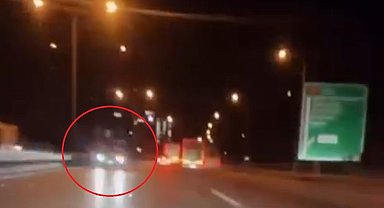 Bursa'da otobanda ölüme böyle sürdü...Saniyelerle can pazarı kamerada