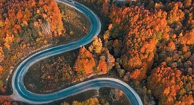 Bursa'da sonbaharla ormanlara gelen renk cümbüşü