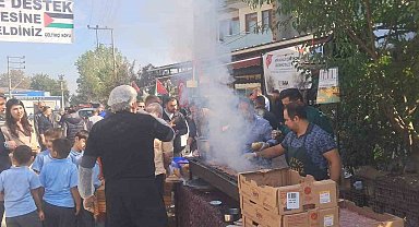 Bursa'nın Çeltik Mahallesinden Gazze'ye destek