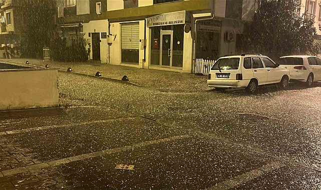 Çanakkale'de dolu yağışı etkili oldu