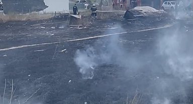 Çocukların yaktığı iddia edilen boş arsayı itfaiye söndürdü