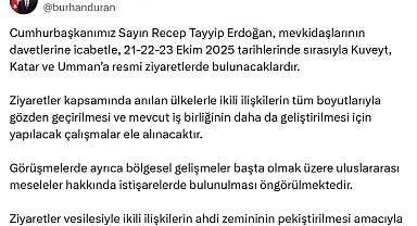 Cumhurbaşkanı Erdoğan, Kuveyt, Katar ve Umman'ı ziyaret edecek