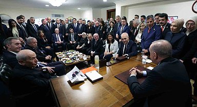 Cumhurbaşkanı Erdoğan, TBMM'de siyasi parti genel başkanları ile görüştü