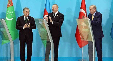 Cumhurbaşkanı Erdoğan, TDT liderleriyle Fuzuli'deki caminin temel atma törenine uzaktan katıldı