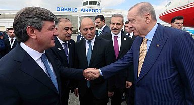 Cumhurbaşkanı Erdoğan, TDT Zirvesi'ne katılmak üzere Azerbaycan'da