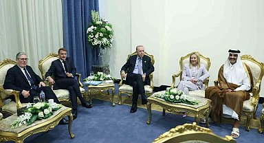 Cumhurbaşkanı Erdoğan'dan Fransa, İngiltere, İtalya ve Katar liderleriyle toplantı