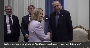 Cumhurbaşkanı Erdoğan'ın İtalya Başbakanı Meloni'ye sigara uyarısı İtalya basınında