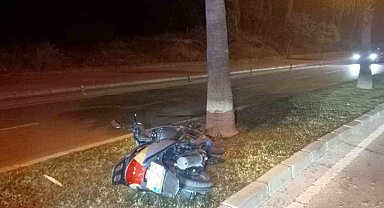 Direğe çarpan motosiklet sürücüsü hastanede öldü