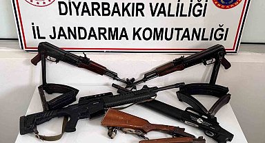 Diyarbakır'da kaçakçılık operasyonunda çok sayıda silah ele geçirildi: 6 gözaltı
