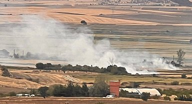 Edirne Keşan'da anız yakımına ortak tepki