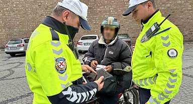 Edirne'de motosiklet denetimi