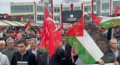 Edirne'de üniversite öğrencilerinden Filistin'e destek yürüyüşü