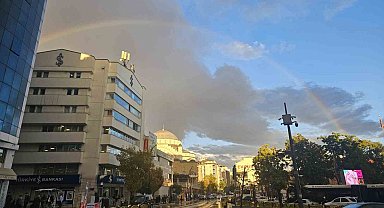 Elazığ'da gökkuşağı görsel şölen sundu