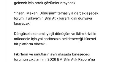 Emine Erdoğan'dan "Sıfır Atık Forumu" paylaşımı: