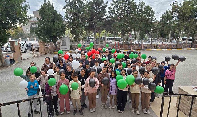 Emirdağ'da öğrenciler Filistin'e destek verdi