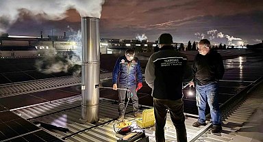 Ergene ve Çorlu'da sanayi tesislerinde gece emisyon denetimi