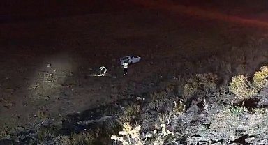 Erzurum'da otomobil 50 metrelik uçuruma yuvarlandı: 1 yaralı