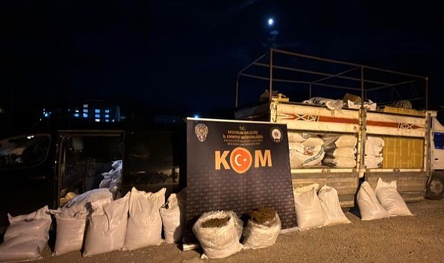 Erzurum'da polisten tütün operasyonu