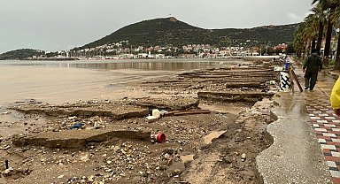 Foça'da sel felaketi sonrası yaraların sarılması için seferberlik başladı... Kayıp kişi halen aranıyor!