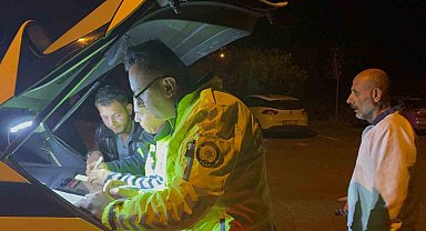 Gazeteciye tepki gösteren alkollü sürücüye baba azarı