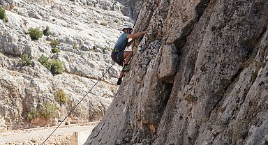 Gaziantep Köklüce Kanyonu'nda tırmanış coşkusu