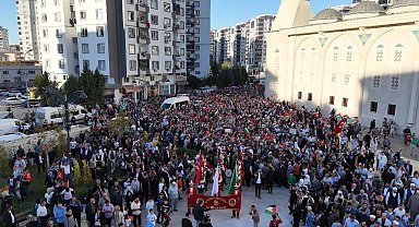 Gaziantep'te binlerce kişi Filistin'e destek yürüyüşüne katıldı