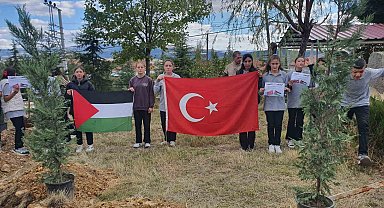 Gazze için barış bahçesi yaptılar