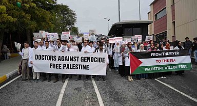 Geleceğin hekimlerinden Gazze için 'sessiz' yürüyüş