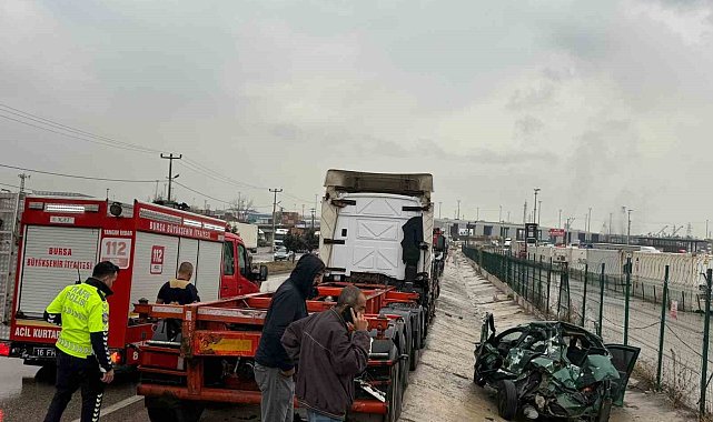 Gemlik Serbest Bölge yolunda kaza: 1 ağır yaralı