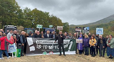 Gemlik'te ormanıma dokunma eylemi