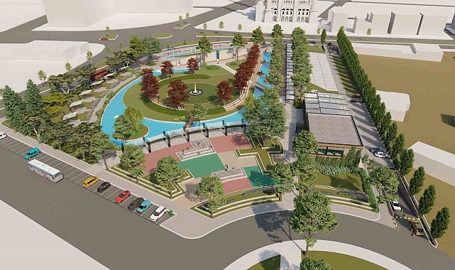 Gençleri buluşturacak parkta çalışmalar sürüyor