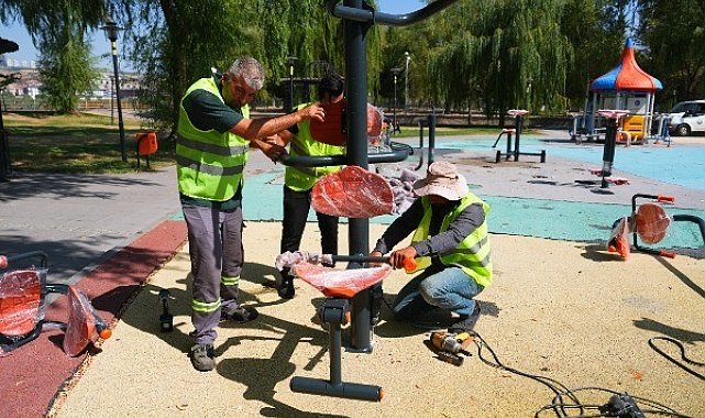 Gölbaşı Belediyesi'nden parklara kapsamlı bakım ve yenileme çalışması