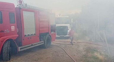 Güdül'de hobi bahçesinde çıkan yangın söndürüldü