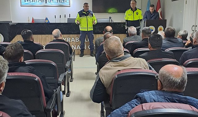 Hayrabolu'da okul servisi şoförleri ve rehber personeller bilgilendirildi