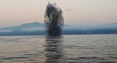 Hopa açıklarındaki insansız deniz aracı kontrollü şekilde imha edildi