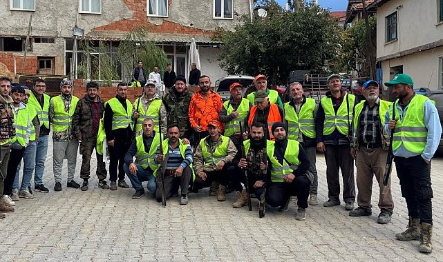 Hüyük'te yaban domuzları için sürek avı yapıldı