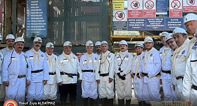 Huzurevinde kalan emekli madenciler yıllar sonra yeniden maden ocağına indi