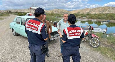 Jandarmadan Bafa Gölü'nde çevre denetimi