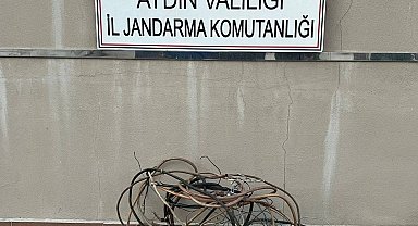Kablo hırsızı yakalandı
