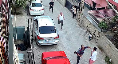 Kaçan şahsı tutmaya çalışan kadın yumruk yedi