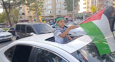 Kahramanmaraş'ta Filistin'e destek konvoyu