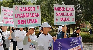 Kanserde erken teşhisin önemine yürüyüşle dikkat çekildi
